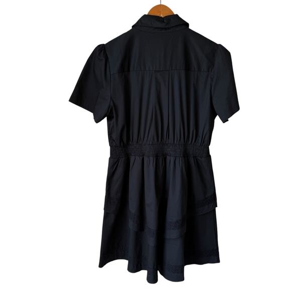 Lost + Wander Black Lace Trim Mini Dress Size Large NWOT - Picture 2 of 4